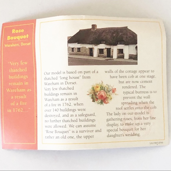 Lilliput Lane Rose Bouquet cottage w/box and deed - Picture 8 of 8